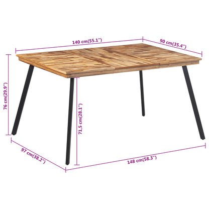 Solid Teak Dining Table 148x97x76 cm - Elegant & Durable Design
