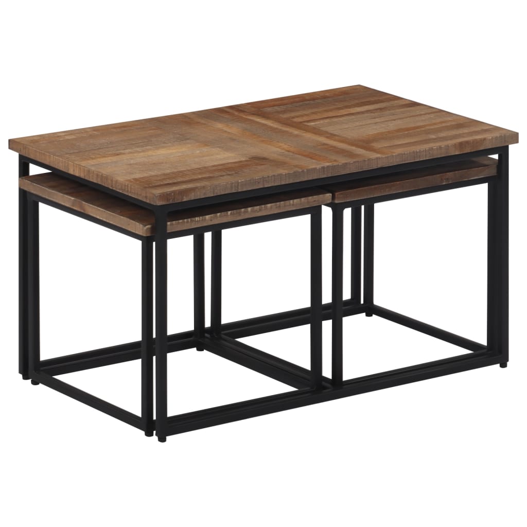 Nesting Coffee Tables 3 pcs Solid Wood Teak
