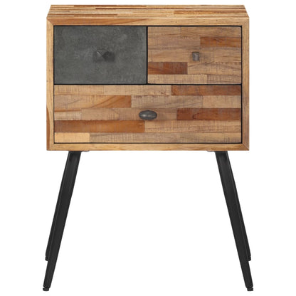 Solid Wood Teak Bedside Cabinet 47x31.5x60 cm - Stylish & Durable