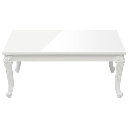 Coffee Table High Gloss White 100x50x42 cm Engineered Wood