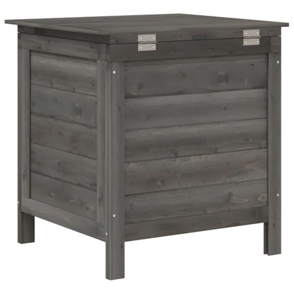 Solid Fir Garden Storage Box Anthracite 50x49x56.5 cm