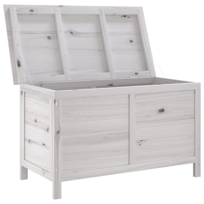White Solid Wood Fir Garden Storage Box (99x49.5x58.5 cm)