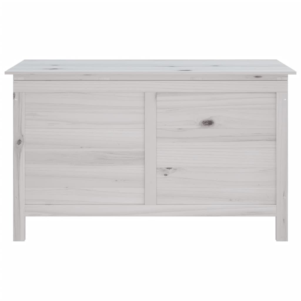 White Solid Wood Fir Garden Storage Box (99x49.5x58.5 cm)