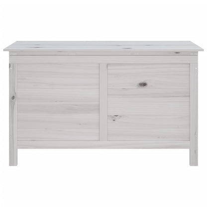 White Solid Wood Fir Garden Storage Box (99x49.5x58.5 cm)