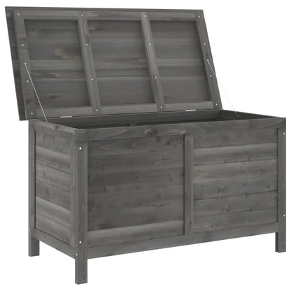 Anthracite Solid Fir Wood Garden Storage Box 99x49.5x58.5 cm