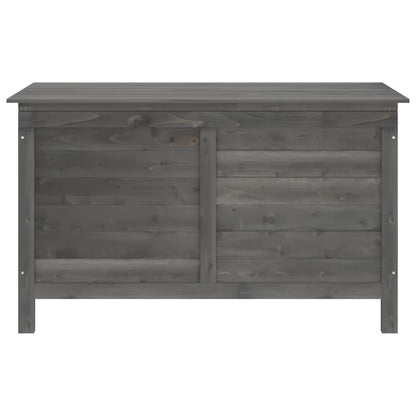 Anthracite Solid Fir Wood Garden Storage Box 99x49.5x58.5 cm