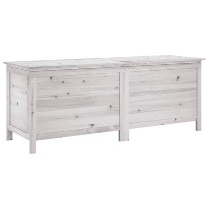 White Fir Wood Garden Storage Box 150x50x56.5 cm - Solid & Stylish