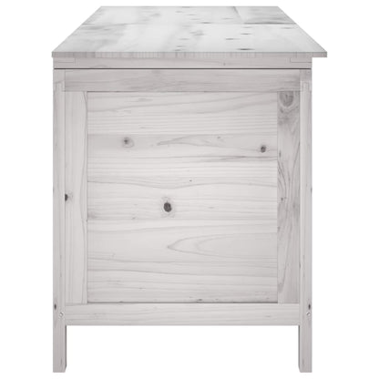 White Fir Wood Garden Storage Box 150x50x56.5 cm - Solid & Stylish