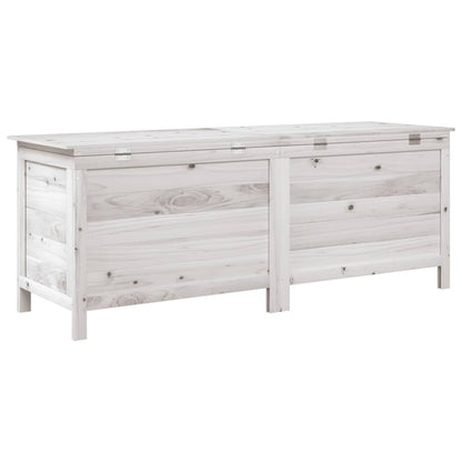 White Fir Wood Garden Storage Box 150x50x56.5 cm - Solid & Stylish