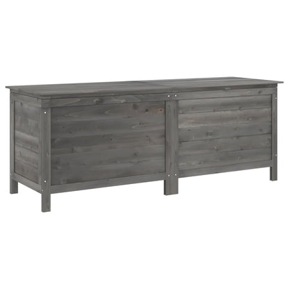 Anthracite Solid Fir Wood Garden Storage Box 150x50x56.5 cm