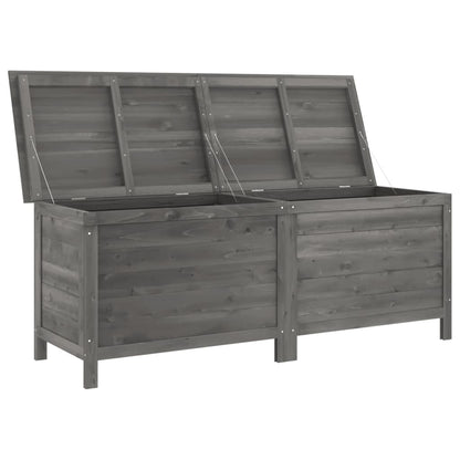 Anthracite Solid Fir Wood Garden Storage Box 150x50x56.5 cm