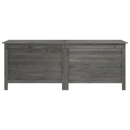 Anthracite Solid Fir Wood Garden Storage Box 150x50x56.5 cm