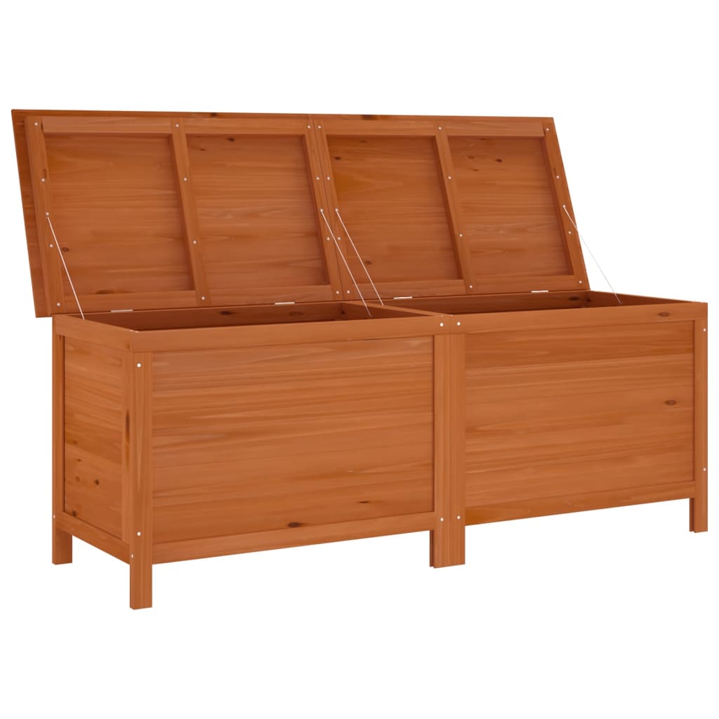 Brown Solid Wood Fir Garden Storage Box 150x50x56.5 cm