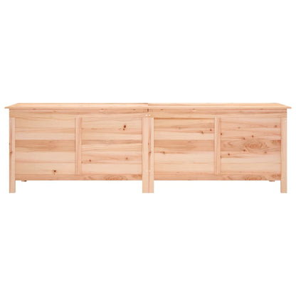 Solid Wood Fir Garden Storage Box - 198.5x50x56.5 cm Durable Design