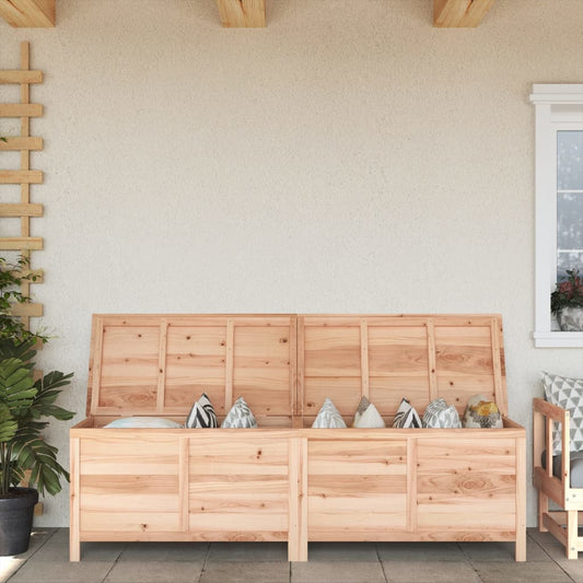 Solid Wood Fir Garden Storage Box - 198.5x50x56.5 cm Durable Design