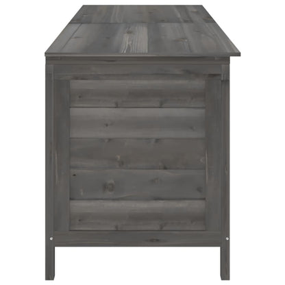 Anthracite Solid Wood Fir Garden Storage Box 198.5x50x56.5 cm