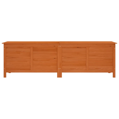 Solid Wood Fir Garden Storage Box - Brown, 198.5x50x56.5 cm