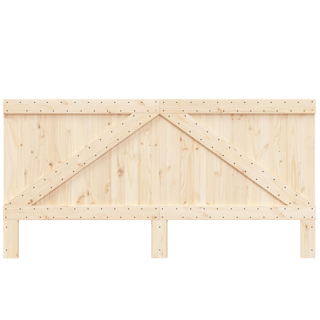Solid Pine Wood Headboard - 200x104 cm, Natural Finish