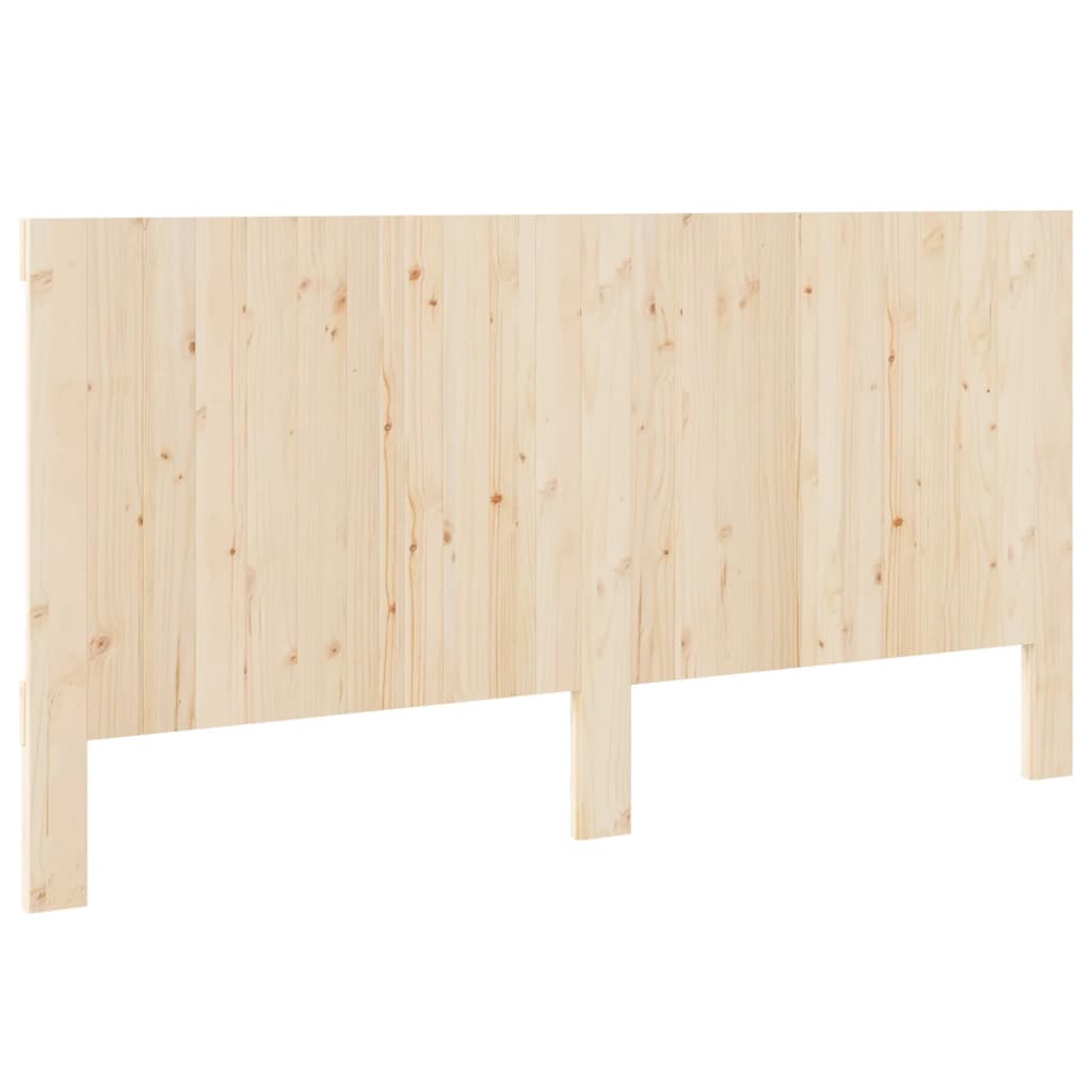 Solid Pine Wood Headboard - 200x104 cm, Natural Finish