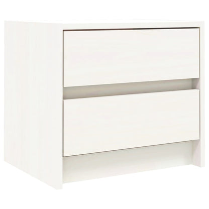 White Solid Pine Bedside Cabinet 40x31x35.5 cm