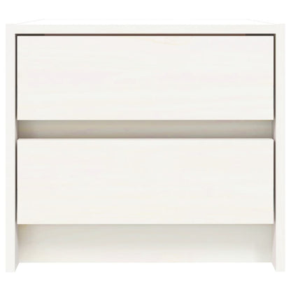 White Solid Pine Bedside Cabinet 40x31x35.5 cm