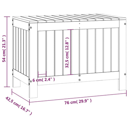 Solid Pine Garden Storage Box 76x42.5x54 cm - Durable Wood Solution