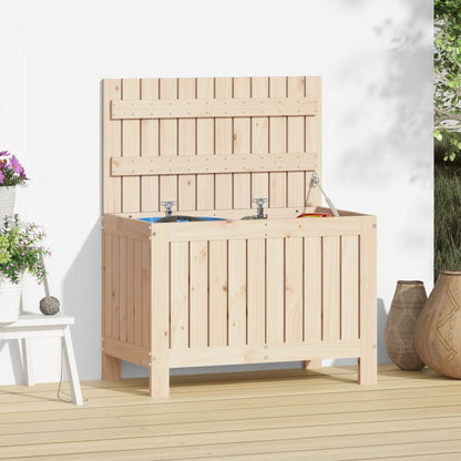 Solid Pine Garden Storage Box 76x42.5x54 cm - Durable Wood Solution