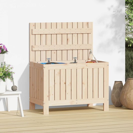 Solid Pine Garden Storage Box 76x42.5x54 cm - Durable Wood Solution