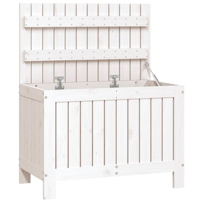Solid Pine Garden Storage Box, White 76x42.5x54 cm