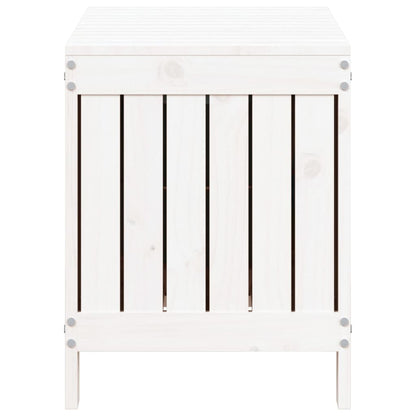 Solid Pine Garden Storage Box, White 76x42.5x54 cm