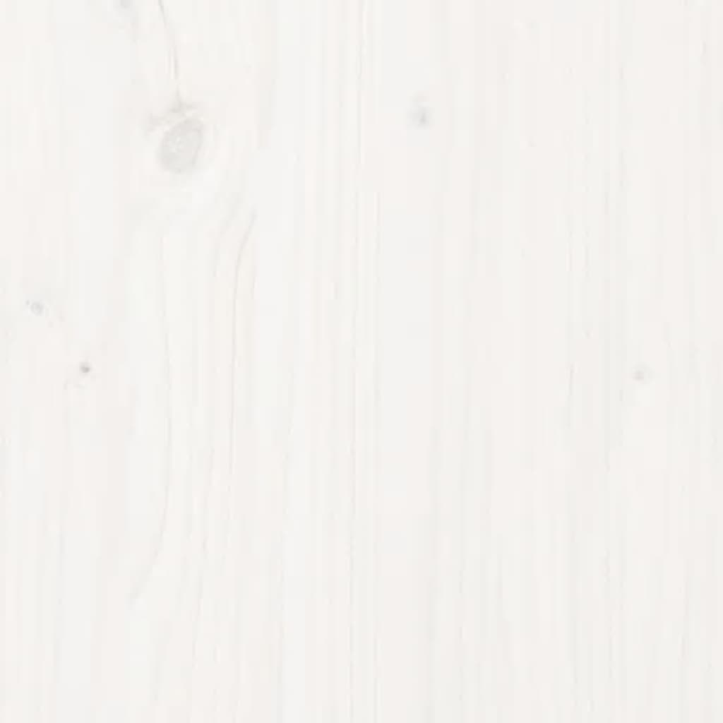 Solid Pine Garden Storage Box, White 76x42.5x54 cm
