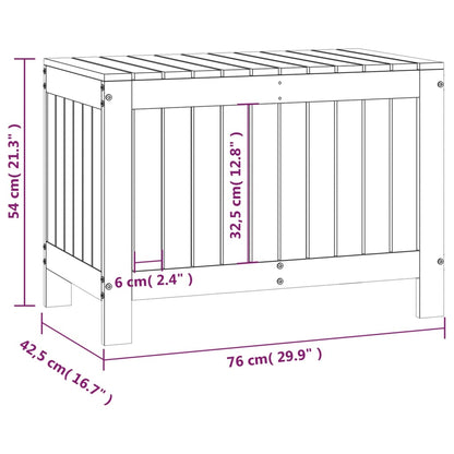 Solid Pine Garden Storage Box, White 76x42.5x54 cm