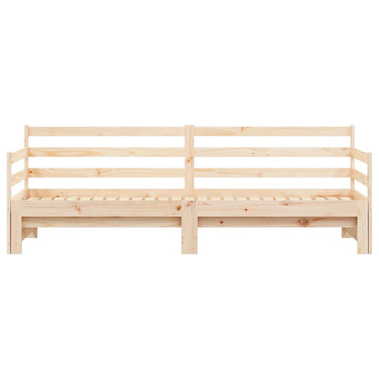 Solid Wood Daybed with Trundle 90x200 cm - Mattress Not Included
