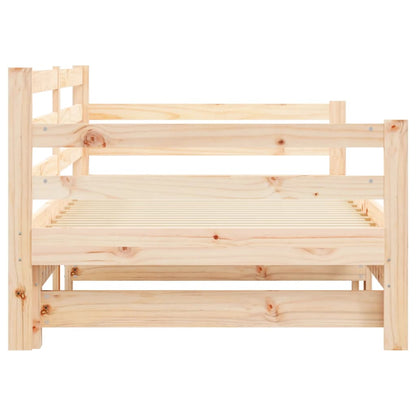 Solid Wood Daybed with Trundle 90x200 cm - Mattress Not Included