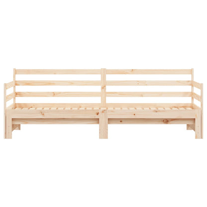 Solid Wood Daybed with Trundle 80x200 cm - Mattress Not Included