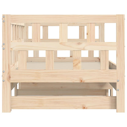 Solid Wood Daybed with Trundle 80x200 cm - No Mattress Included