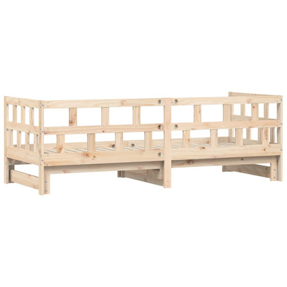 Solid Wood Daybed with Trundle 80x200 cm - No Mattress Included