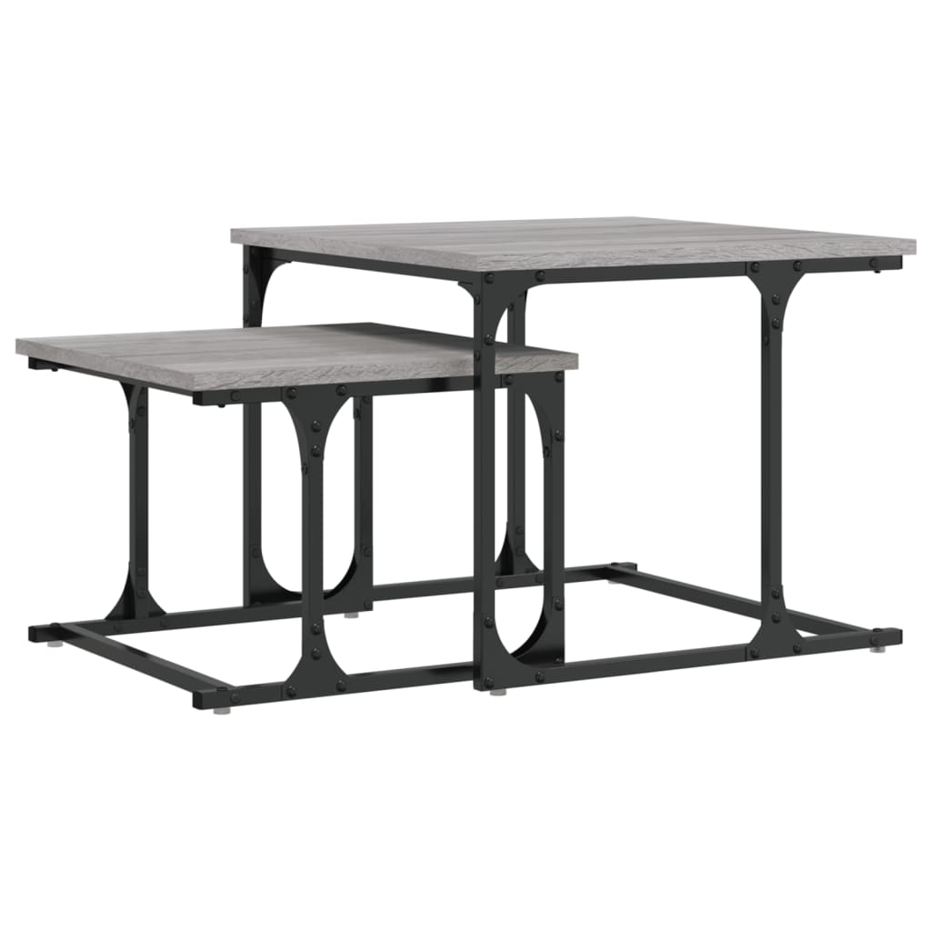 Nesting Coffee Table 2 pcs Grey Sonoma Engineered Wood