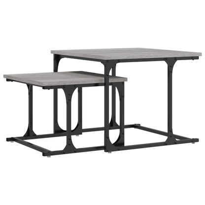 Nesting Coffee Table 2 pcs Grey Sonoma Engineered Wood