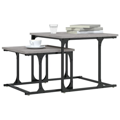 Nesting Coffee Table 2 pcs Grey Sonoma Engineered Wood