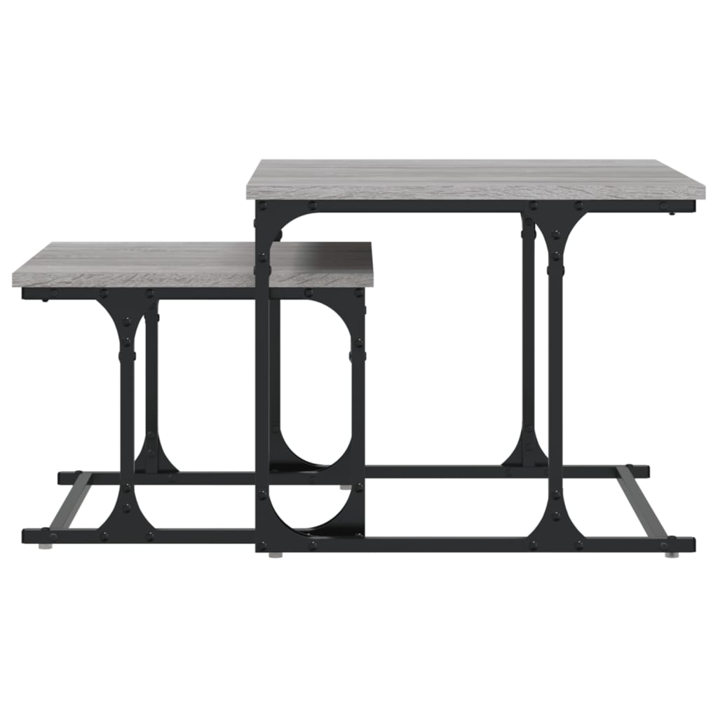 Nesting Coffee Table 2 pcs Grey Sonoma Engineered Wood