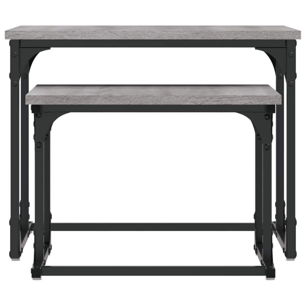 Nesting Coffee Table 2 pcs Grey Sonoma Engineered Wood