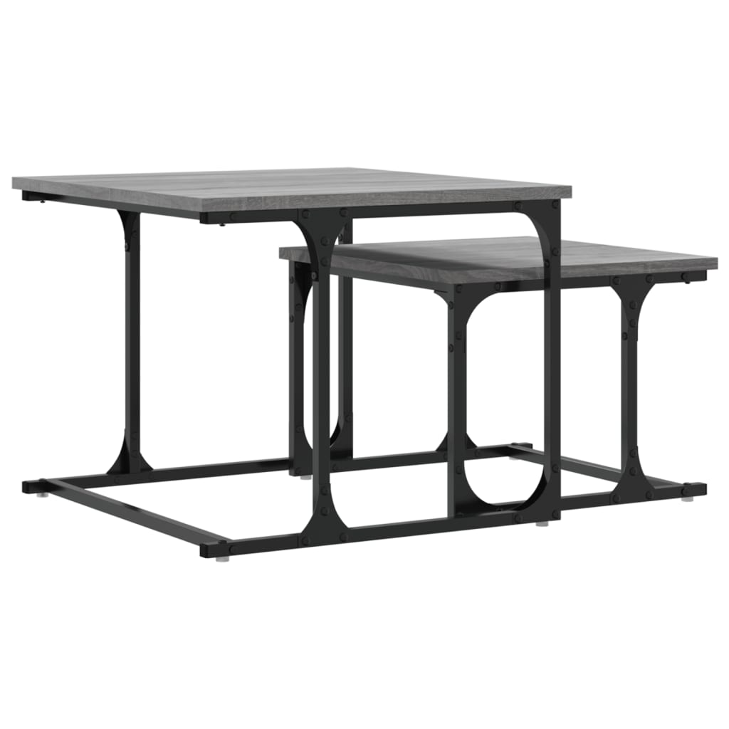 Nesting Coffee Table 2 pcs Grey Sonoma Engineered Wood