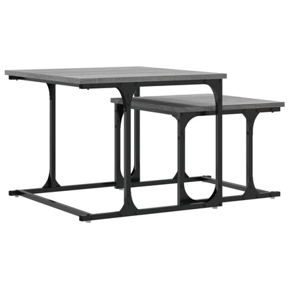 Nesting Coffee Table 2 pcs Grey Sonoma Engineered Wood