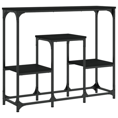 Black Engineered Wood Console Table - 89.5x28x76 cm