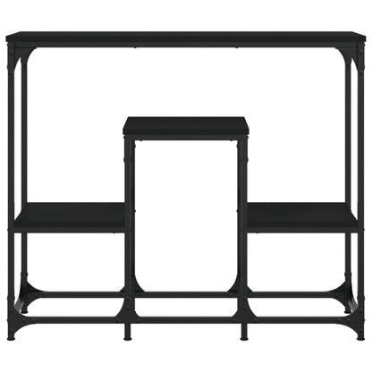 Black Engineered Wood Console Table - 89.5x28x76 cm
