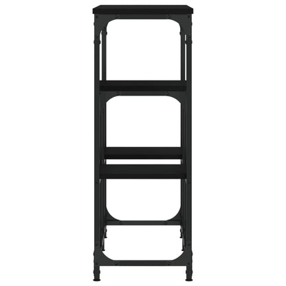 Black Engineered Wood Console Table - 89.5x28x76 cm