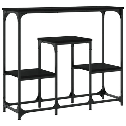 Black Engineered Wood Console Table - 89.5x28x76 cm
