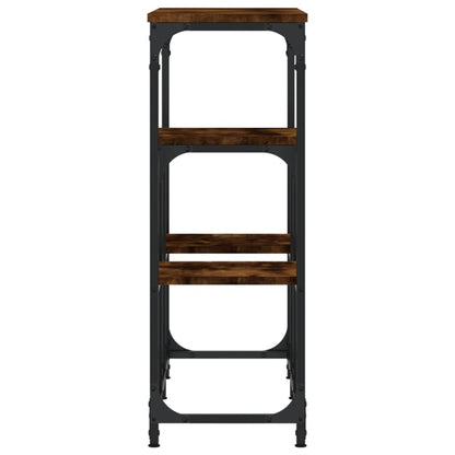 Smoked Oak Console Table - Engineered Wood, 89.5cm
