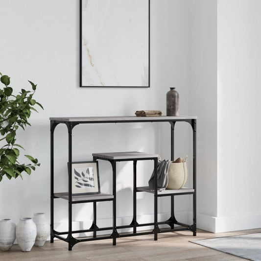 Sonoma Grey Console Table - 89.5x28x76 cm, Engineered Wood